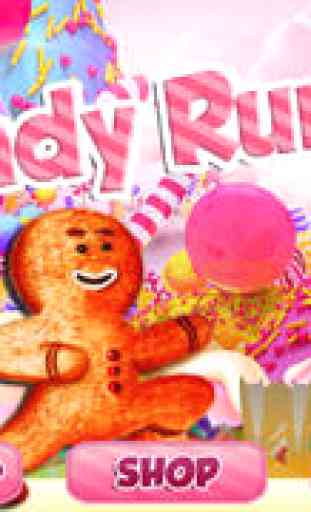 Candy Runner - Race Gingerbread Man Else Crush into Candies 1
