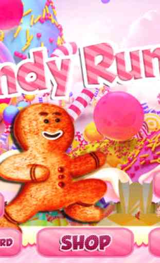 Candy Runner - Race Gingerbread Man Else Crush into Candies 3