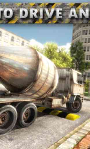 Cement Truck Parking - Realistic Driving Simulator Free 3