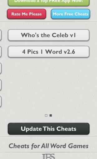 Cheats for 4 Pics 1 Word & Other Word Games 2