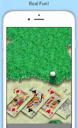 Classic Golf Solitaire With Full Deck of Red & Black Cards 1