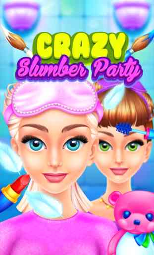 Crazy Slumber Party - Makeup, Face Paint, Dressup, Spa and Makeover - Girls Beauty Salon Games 1