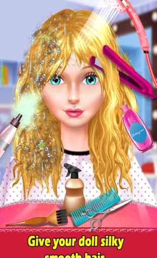 Cute Doll Hair Salon - Wash, Dry,Design, Style & Color Doll's Hair 2
