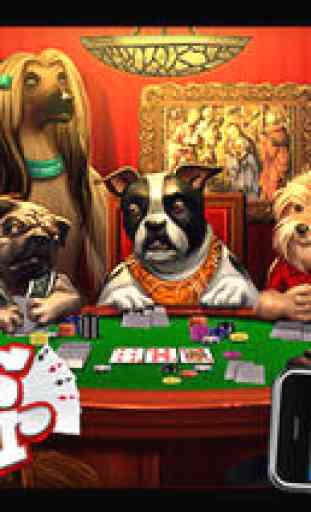 Dogs Playing Poker ~ free Texas hold'em game for all skill levels & dog lovers! 1