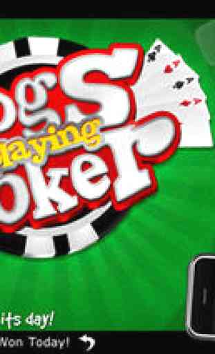 Dogs Playing Poker ~ free Texas hold'em game for all skill levels & dog lovers! 4