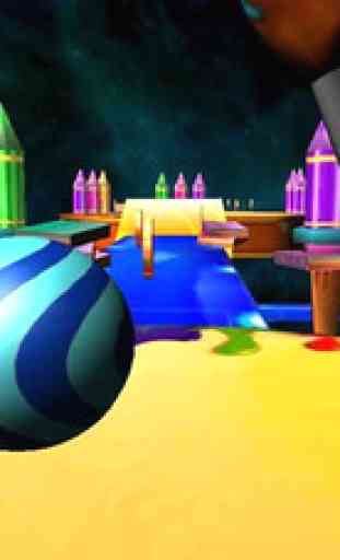 Crazy Rolling Ball. Red Bouncing Pop Ball In Sky Adventure 2