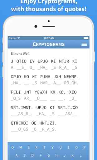 Cryptogram · Cryptoquote Game 1