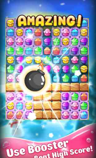 CupCake Crush Pop Legend - Candy Match 3 Game Free 4