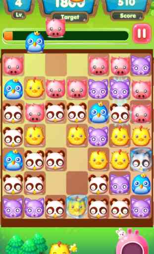 Cute Animal Jam Crush:Free jelly jump fun puzzle games 3
