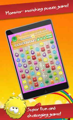 Cute Monster Heroes Match Threes Puzzle Game 1