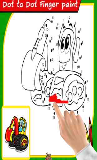 Dot to Dot finger paint : Kids funny with animals, cartoon and vehicle Baby Tools games for Preschool learning paint 2