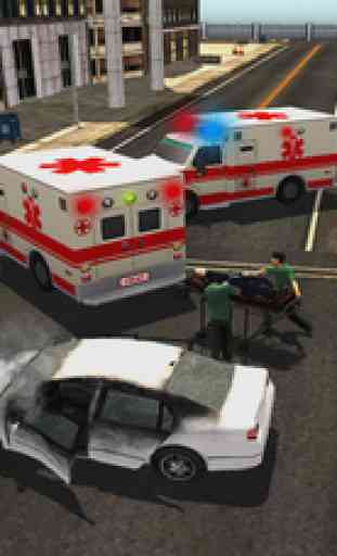 Emergency rescue ambulance 3d simulator-Drive fast and safe to take patients to hospital 3