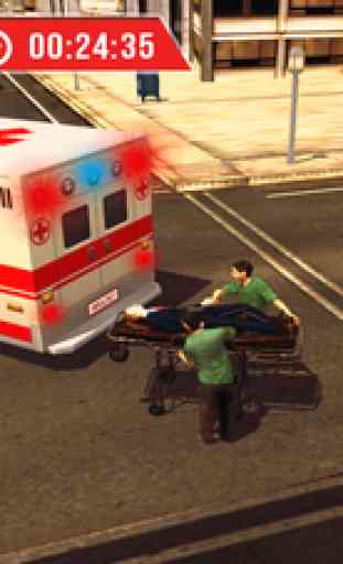 Emergency rescue ambulance 3d simulator-Drive fast and safe to take patients to hospital 4