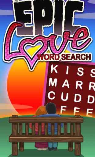 Epic Love Word Search - giant wordsearch puzzle for Valentine's Day 1