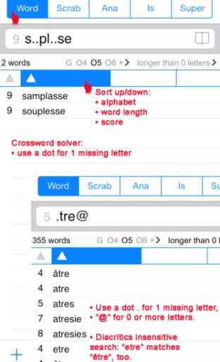 F Words Finder Français/French PRO - find the best words for crossword, Wordfeud, Scrabble, cryptogram, anagram and spelling 2