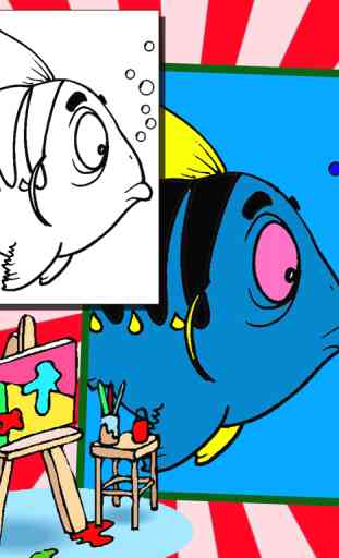 Draw Game Fish Animal Coloring Page Dory Version 2