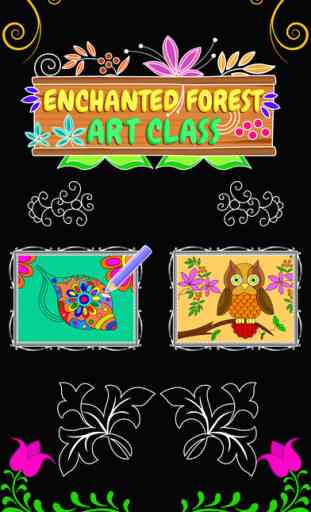 Enchanted Forest Art Class- Coloring Book for Adults 1
