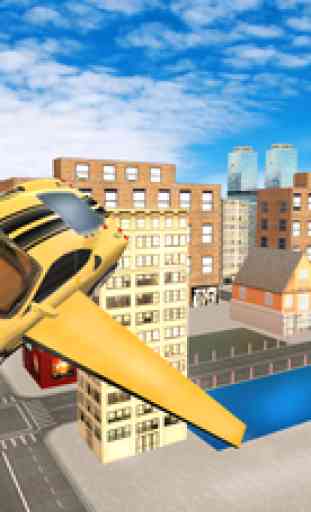 Futuristic Flying Car Drive 3D - Extreme Car Driving Simulator with Muscle Car & Airplane Flight Pilot FREE 3