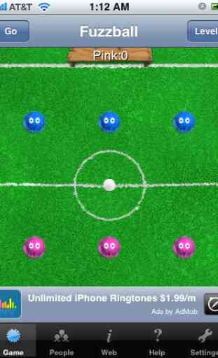 Fuzzball Free: A multiplayer Billiards / Soccer strategy game against online friends over 3G internet 1
