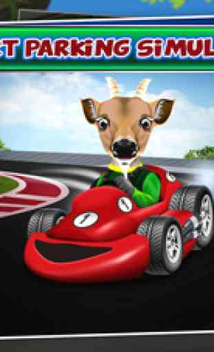 Goat Driving Car Parking Simulator - 3D Sim Racing & Dog Run Park Games! 1