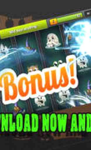 Free Spin Slot Machine - Casino Halloween Monster Packs 1