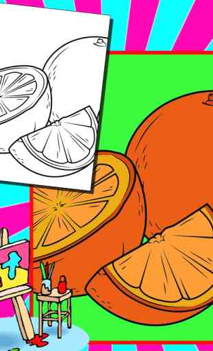 Fruits Party Coloring Book Kids Game Free Version 2