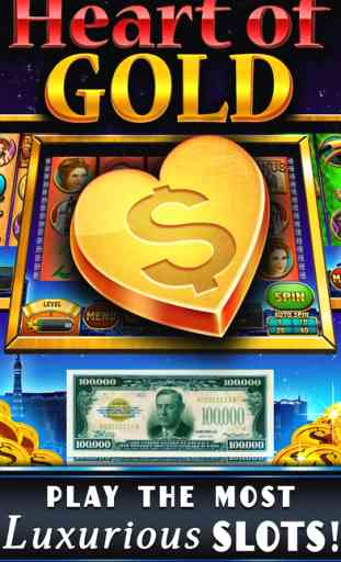 Heart of Gold! FREE Vegas Casino Slots of the Jackpot Palace Inferno! 1