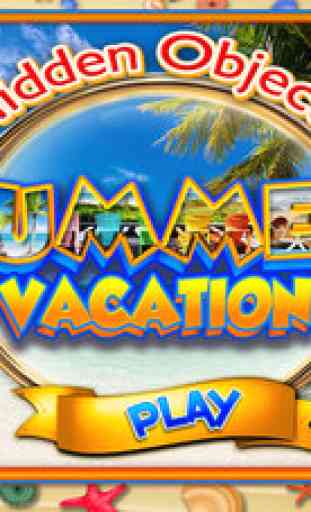 Hidden Object Summer Beach Vacation Hawaii, Florida & California Travel - Find & Spy Objects Difference 1