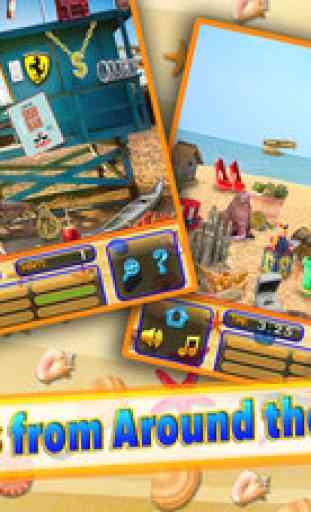 Hidden Object Summer Beach Vacation Hawaii, Florida & California Travel - Find & Spy Objects Difference 3