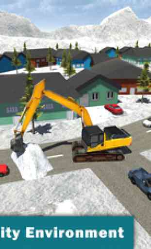Heavy Snow Excavator Simulator: Real Excavation 3D 3
