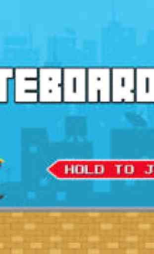 Jack The Jumpy Skateboard Kid - Red cap boy escape game with 8-bit graphics 1