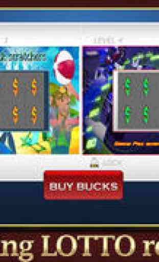Jackpot Lotto Scratchers - Lucky Party, Egyptian, Texas, Beach & Grand Prix Edition Magic Lottery 3