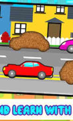 Kids Car, Trucks, Construction & Emergency Vehicles - Puzzles for Kids (toddler age learning games free) 2