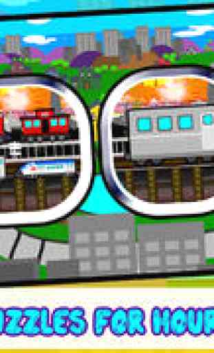 Kids Trains, Planes & Boat Vehicles - Puzzles for Kids (toddler age learning games free) 1