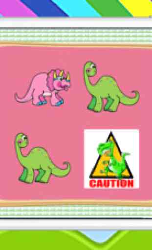 Learning Dinosaur Match and Matching Cards Puzzles Games for Toddlers or Little Kids 2