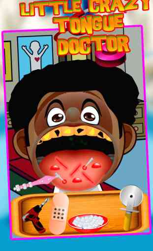 Little Crazy Tongue,Dentist(teeth) and Face Doctor(dr) - Fun Kids Games 2
