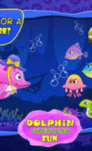 Little Dolphin Really fun Collecting Hooks Game : Free Girly Fish games for girls and boys 1