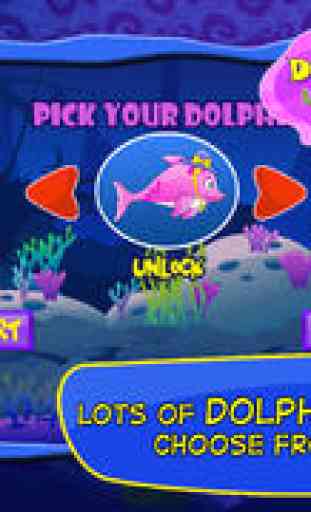 Little Dolphin Really fun Collecting Hooks Game : Free Girly Fish games for girls and boys 2