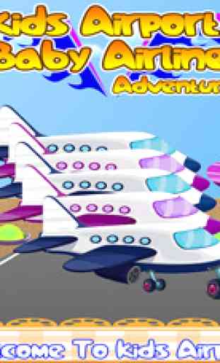 Kids airport baby Airlines adventures - little boys & girls games 1