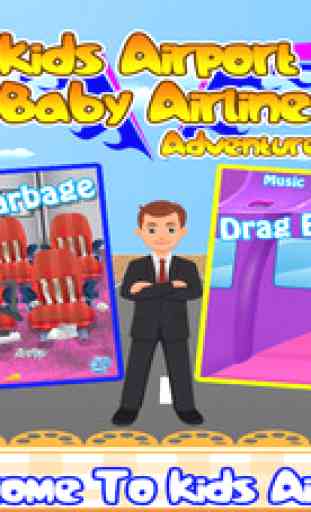 Kids airport baby Airlines adventures - little boys & girls games 2