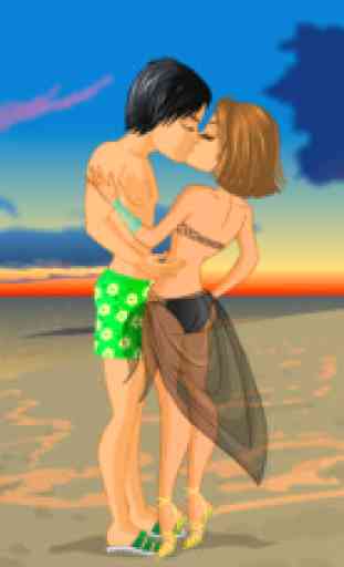 Kissing on a Beach Dress Up 1