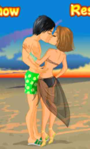 Kissing on a Beach Dress Up 2