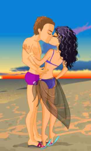 Kissing on a Beach Dress Up 3