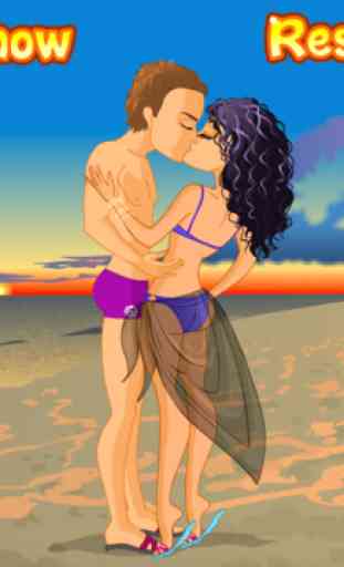 Kissing on a Beach Dress Up 4