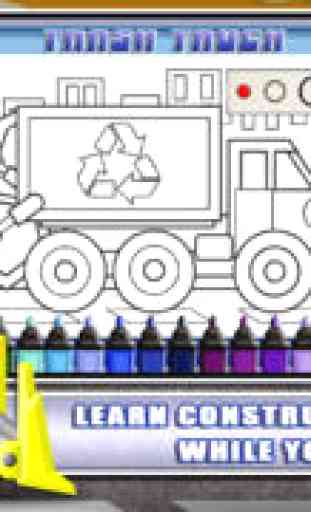 Marker Mania for Boys Lite - A Free Truck & Construction Coloring Book App 2