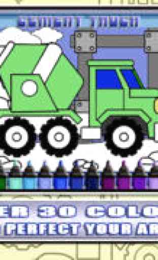 Marker Mania for Boys Lite - A Free Truck & Construction Coloring Book App 4