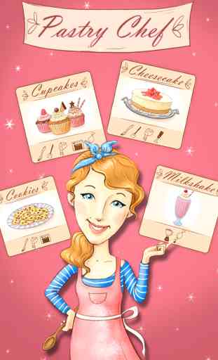 Miss Pastry Chef - Bake Cheese Cake, Cupcakes, Cookies and Mix Strawberry Milkshake 1