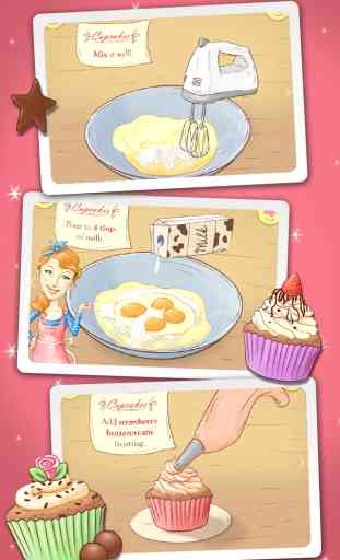 Miss Pastry Chef - Bake Cheese Cake, Cupcakes, Cookies and Mix Strawberry Milkshake 4