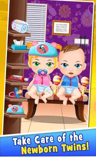 Mommy's Twins New Babies Doctor - my baby newborn mother spa salon game for kids 3