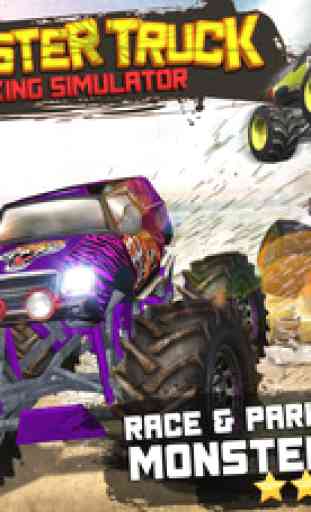 Monster Truck Parking Simulator - Real Car Driving Test Run Sim Racing Games 1
